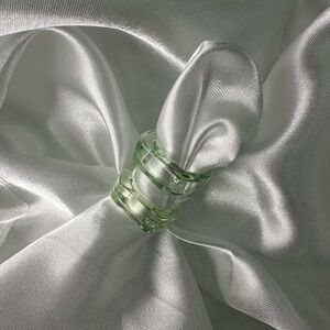 Acrylic Resin Ring Set - Limed Ash and Cactus Green